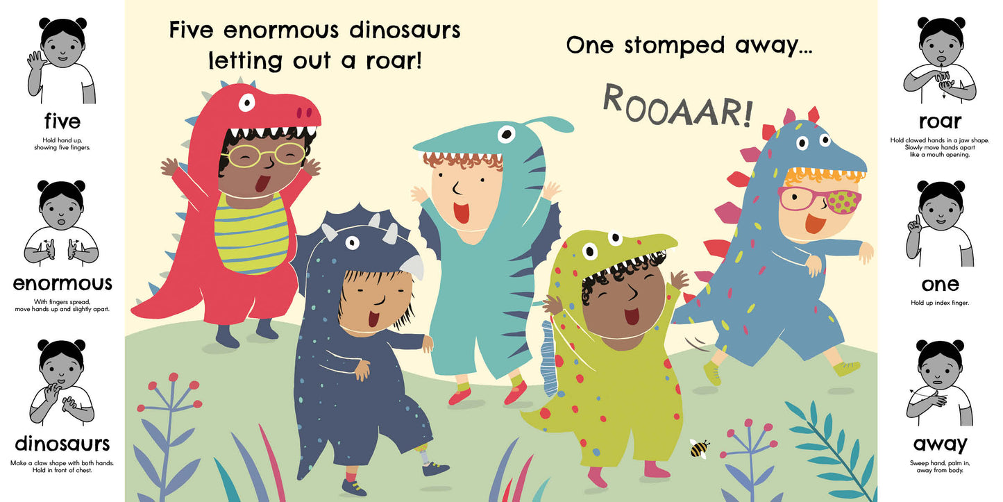 Sign and Rhyme: Five Enormous Dinosaurs (BSL)