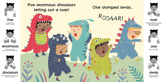 Sign and Rhyme: Five Enormous Dinosaurs (BSL)