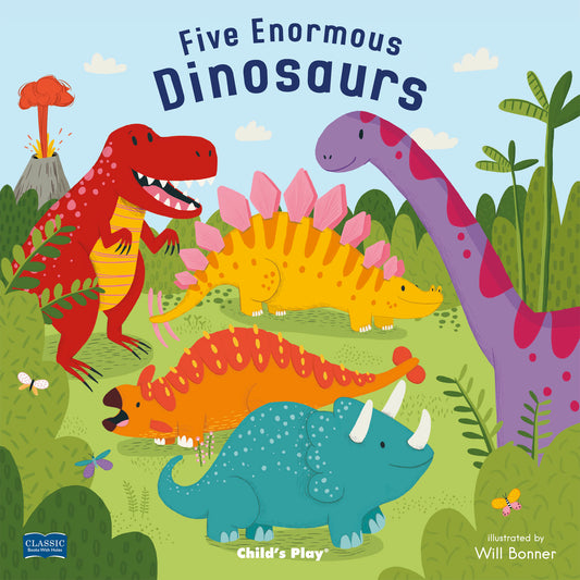 Five Enormous Dinosaurs (Board Book Edition)