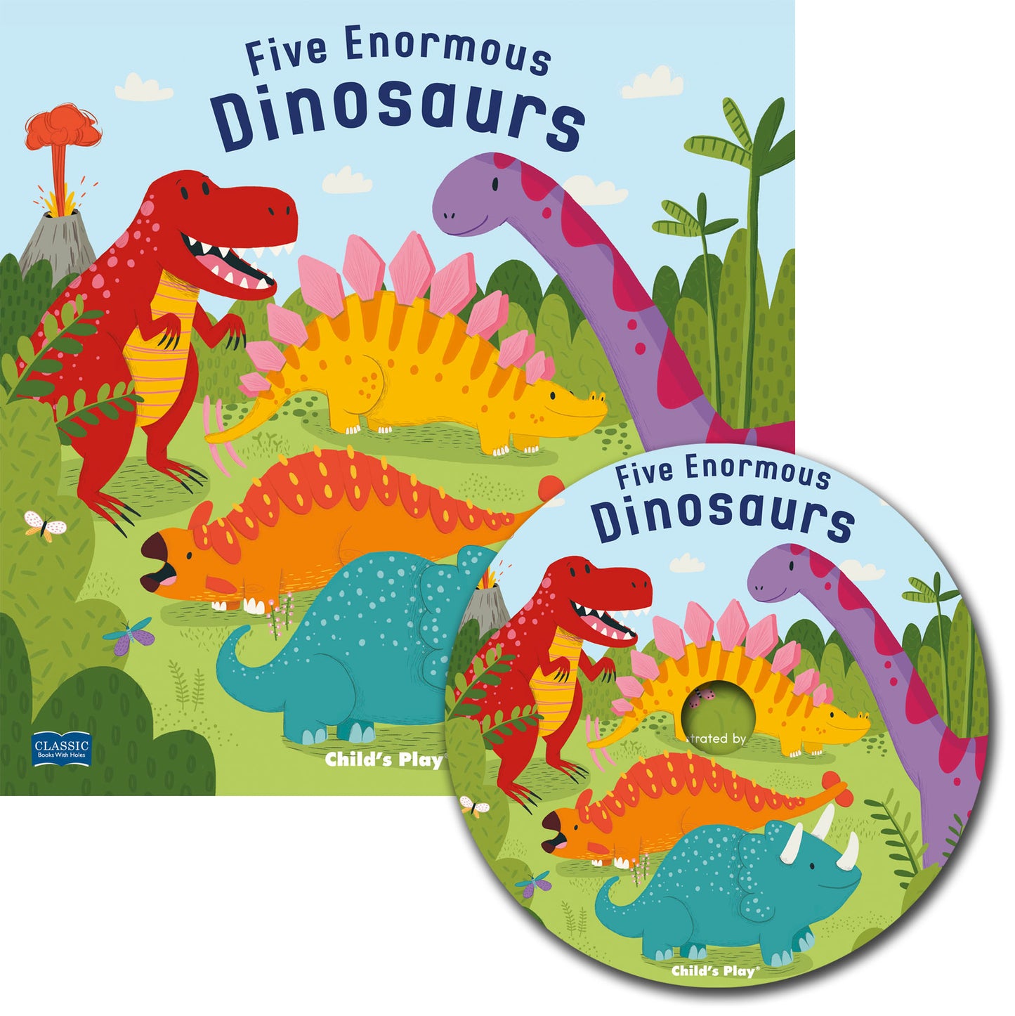 Five Enormous Dinosaurs (Softcover and CD Edition)